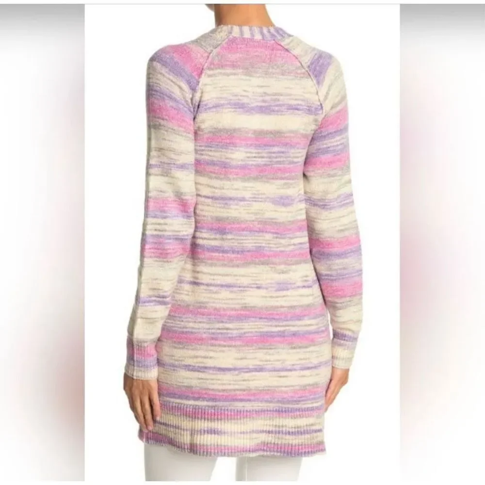 Lucky Brand medium space dye color cardigan pockets